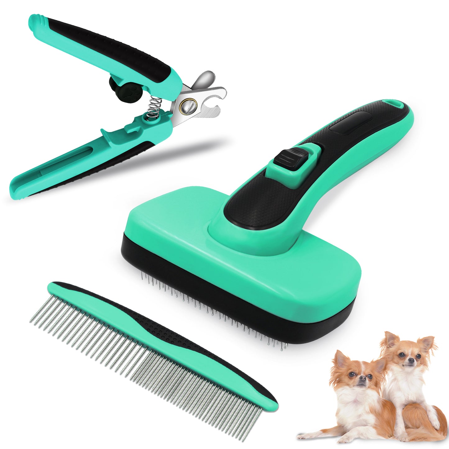 Multi-Function Retractable Pet Brush – Hair Removal & Grooming Comb, 3 Stylish Options