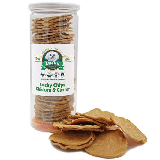 Lucky Premium Dog Treats – Chicken & Carrot Jerky, 6 oz