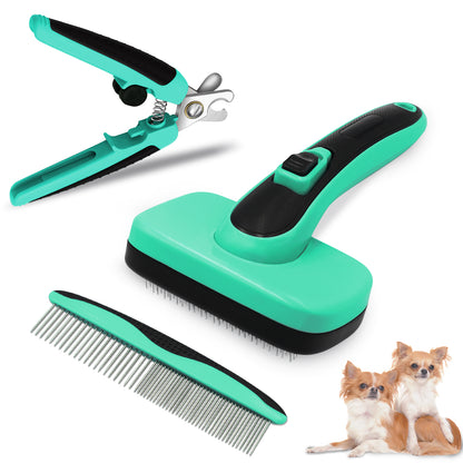 Multi-Function Retractable Pet Brush – Hair Removal & Grooming Comb, 3 Stylish Options