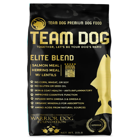 Team Dog Elite Blend Salmon & Herring – High Protein Dog Food 33 lb