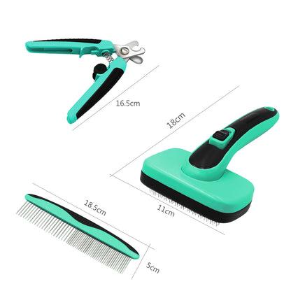 Multi-Function Retractable Pet Brush – Hair Removal & Grooming Comb, 3 Stylish Options