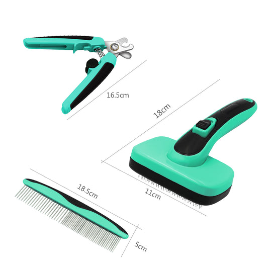 Multi-Function Retractable Pet Brush – Hair Removal & Grooming Comb, 3 Stylish Options