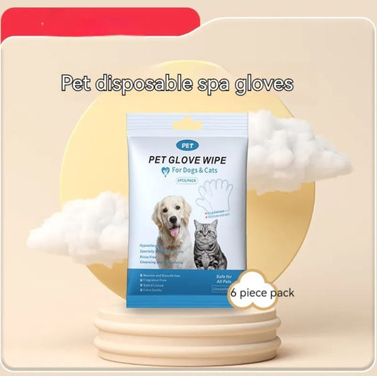 Pet Care Kit – Grooming Gloves, Foot Foam, Eye/Ear/Tooth Wipes