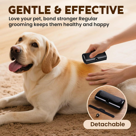One-Piece Ergonomic Pet Grooming Brush – Professional Fur Removal for Cats & Dogs