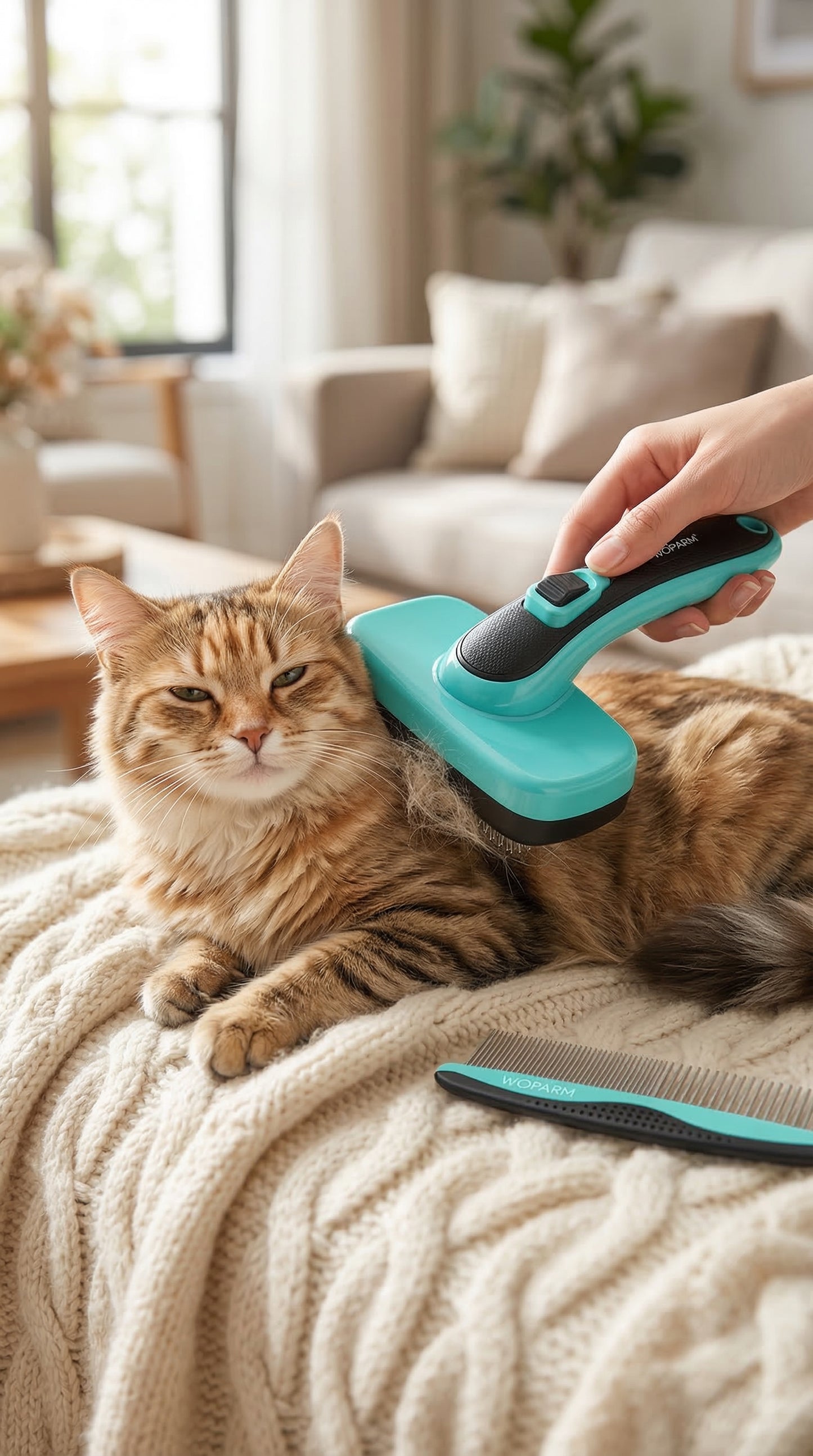 Multi-Function Retractable Pet Brush – Hair Removal & Grooming Comb, 3 Stylish Options