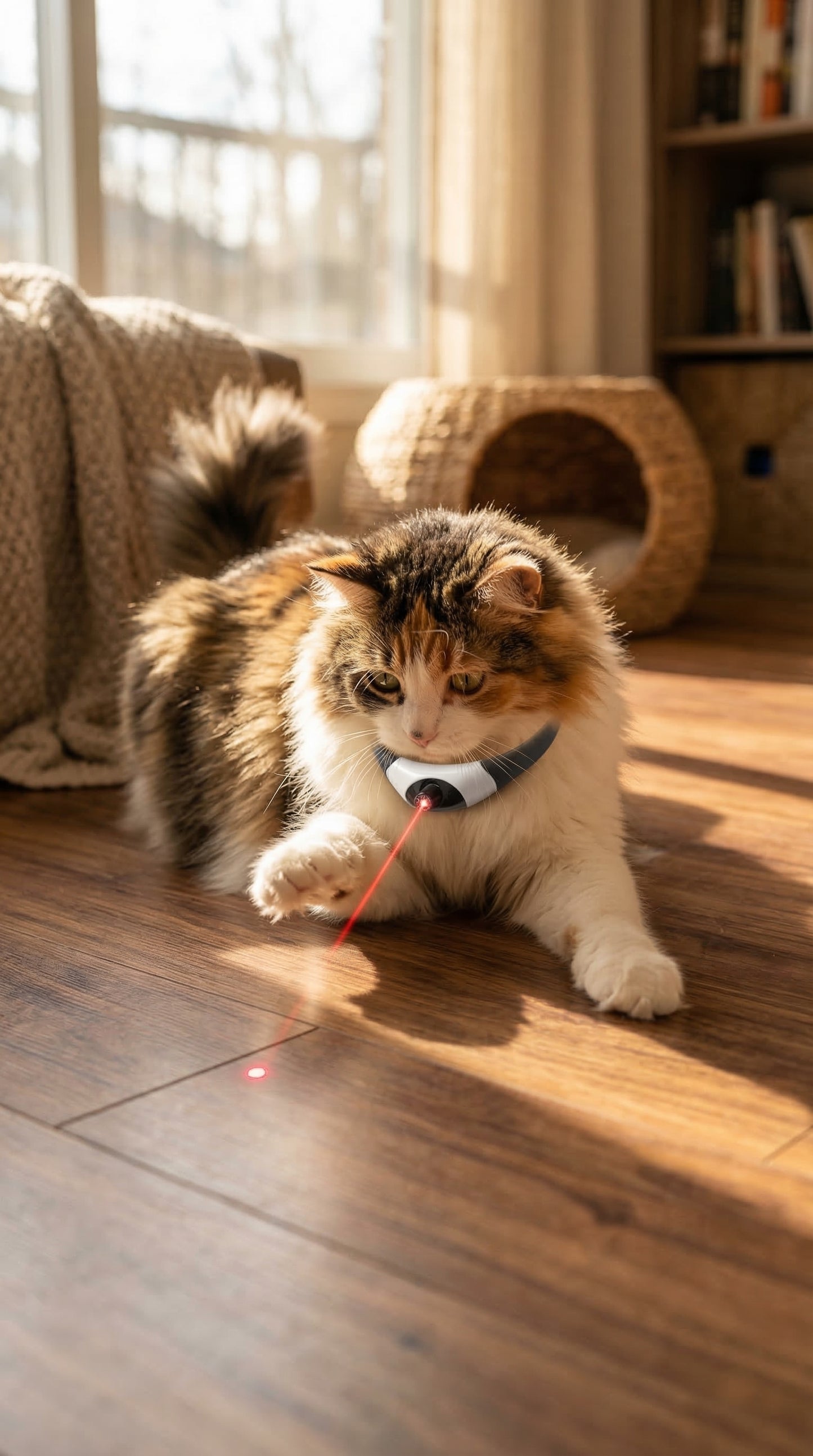 Smart Laser Cat Collar Toy – The Hands-Free Laser That Keeps Cats Playing for Hours