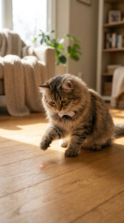 Smart Laser Cat Collar Toy – The Hands-Free Laser That Keeps Cats Playing for Hours