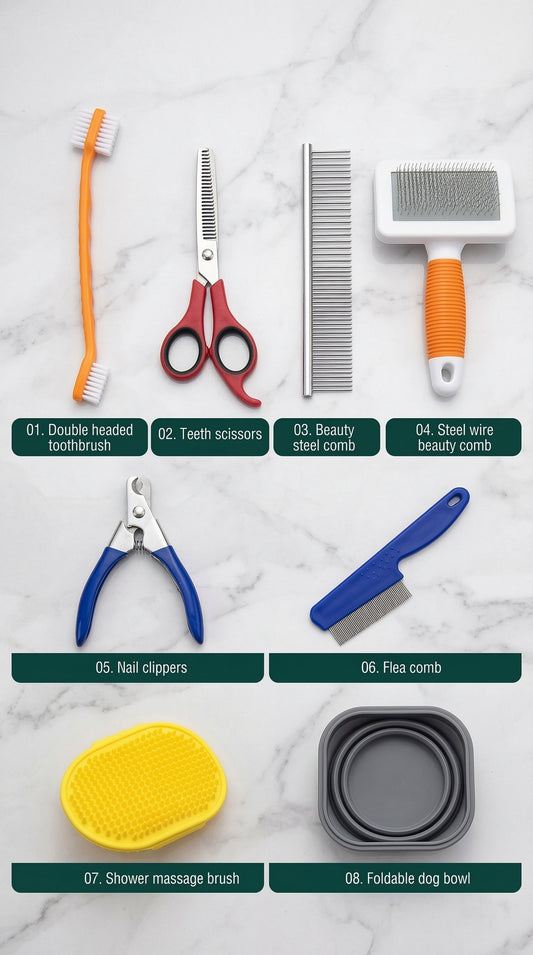 8-in-1 Pet Grooming Kit for Dogs & Cats – Complete Home Grooming Set