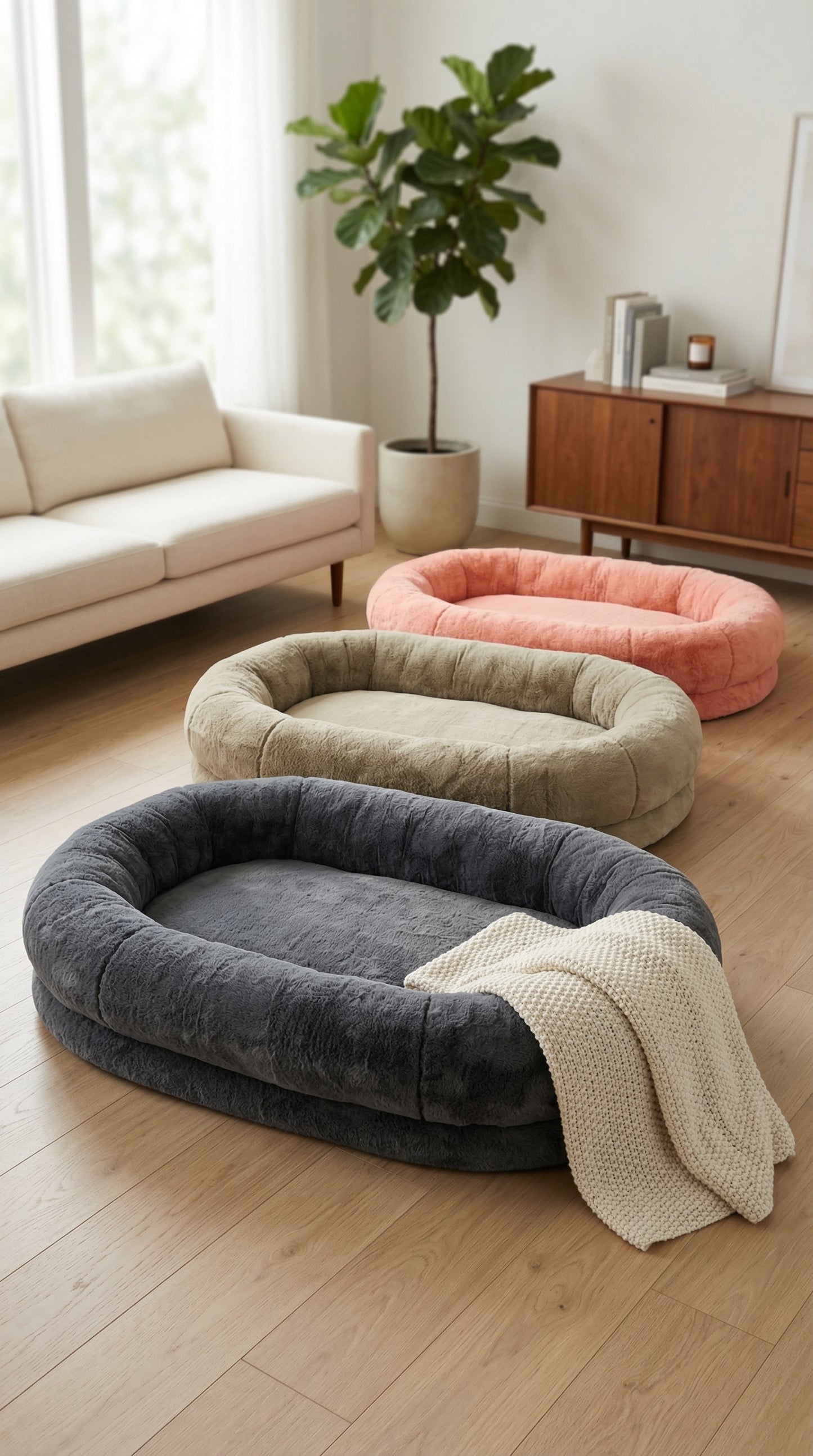 Giant Human Dog Bed – Orthopedic Plush Lounger for Adults & Pets