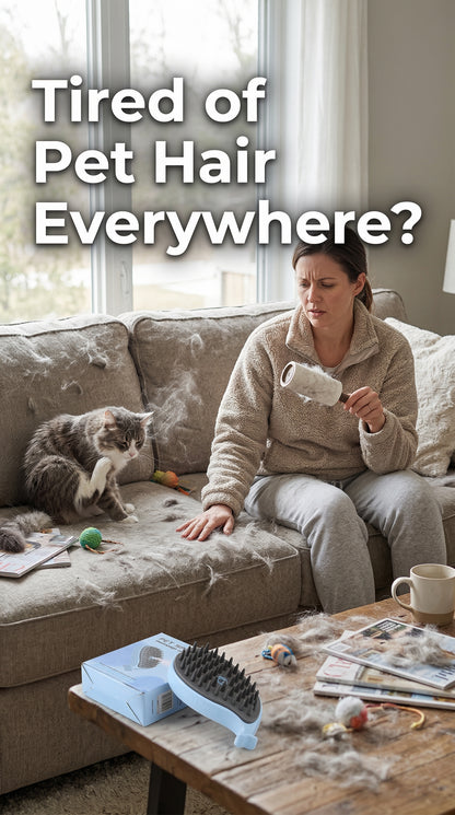 3-in-1 Steam Grooming Brush for Cats & Dogs