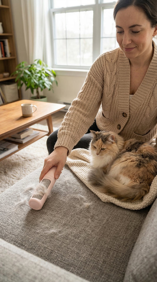 Portable Pet Hair Remover – Reusable Lint Cleaner for Home & Travel