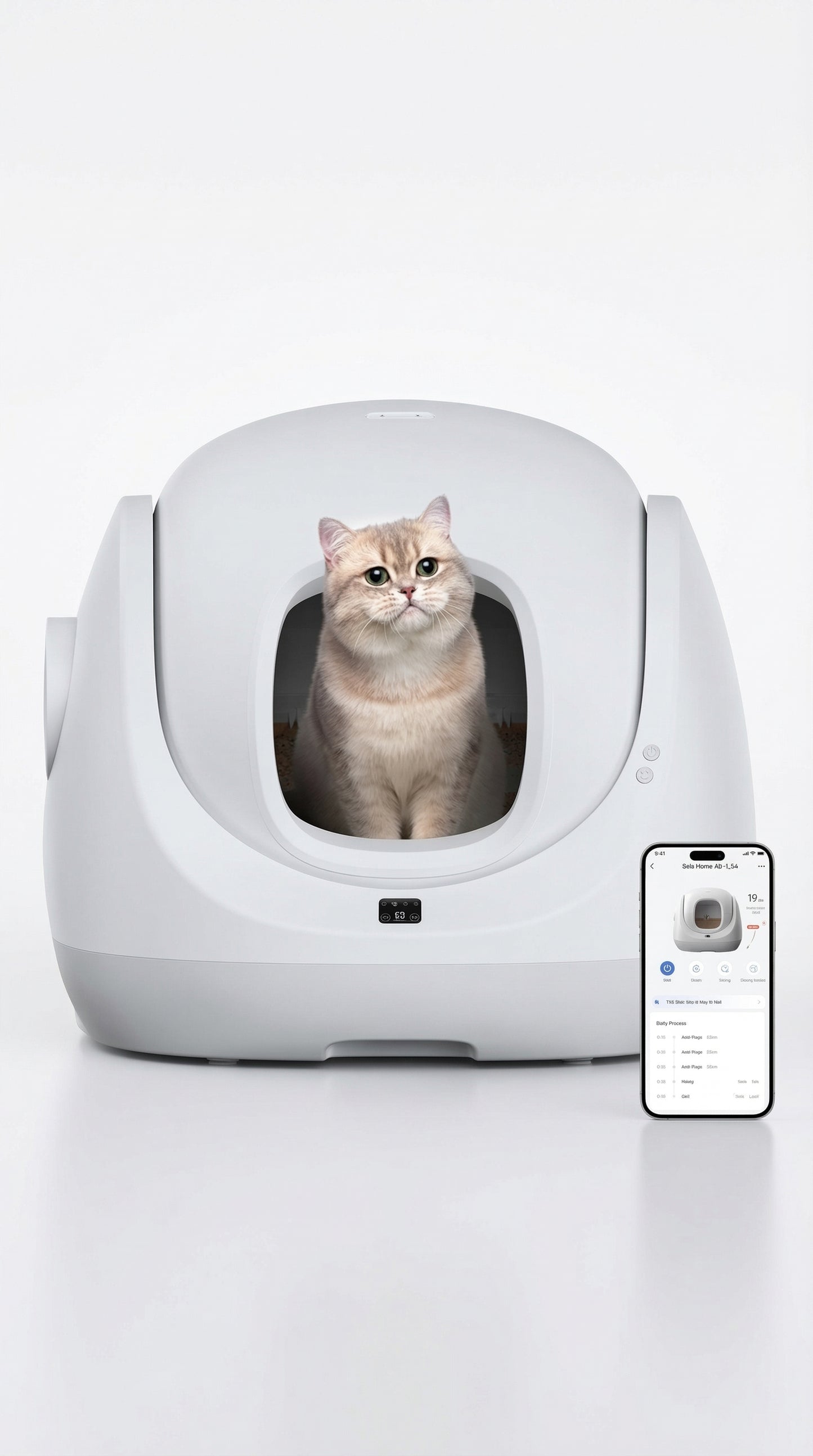 Smart Self-Cleaning Cat Litter Box – Automatic App-Controlled Litter System for Multi-Cat Homes