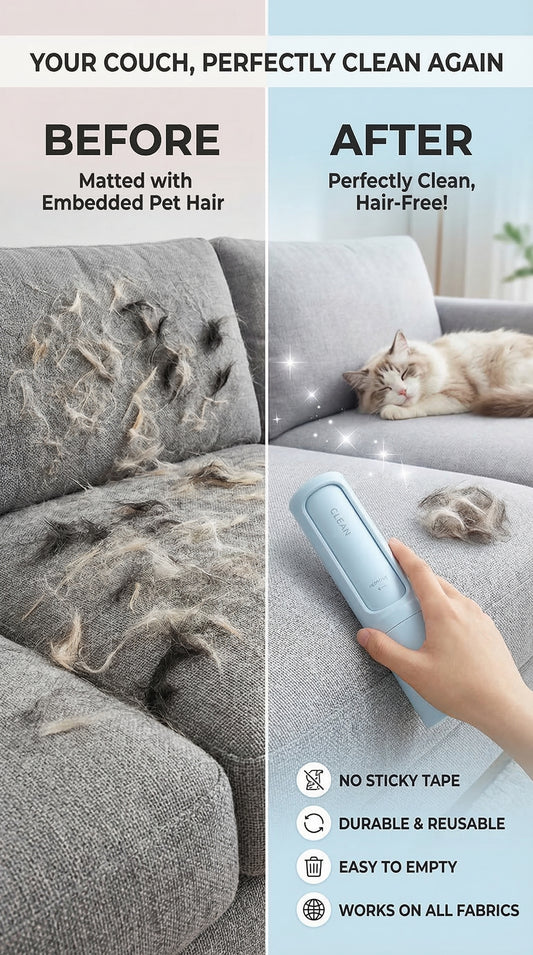 Portable Pet Hair Remover – Reusable Lint Cleaner for Home & Travel