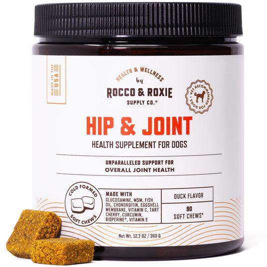 Rocco & Roxie Dog Joint Supplement – 90 Chews, Hip & Mobility Support