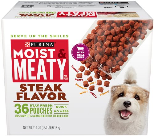 Purina Moist & Meaty Dog Food Steak 216 Ounce